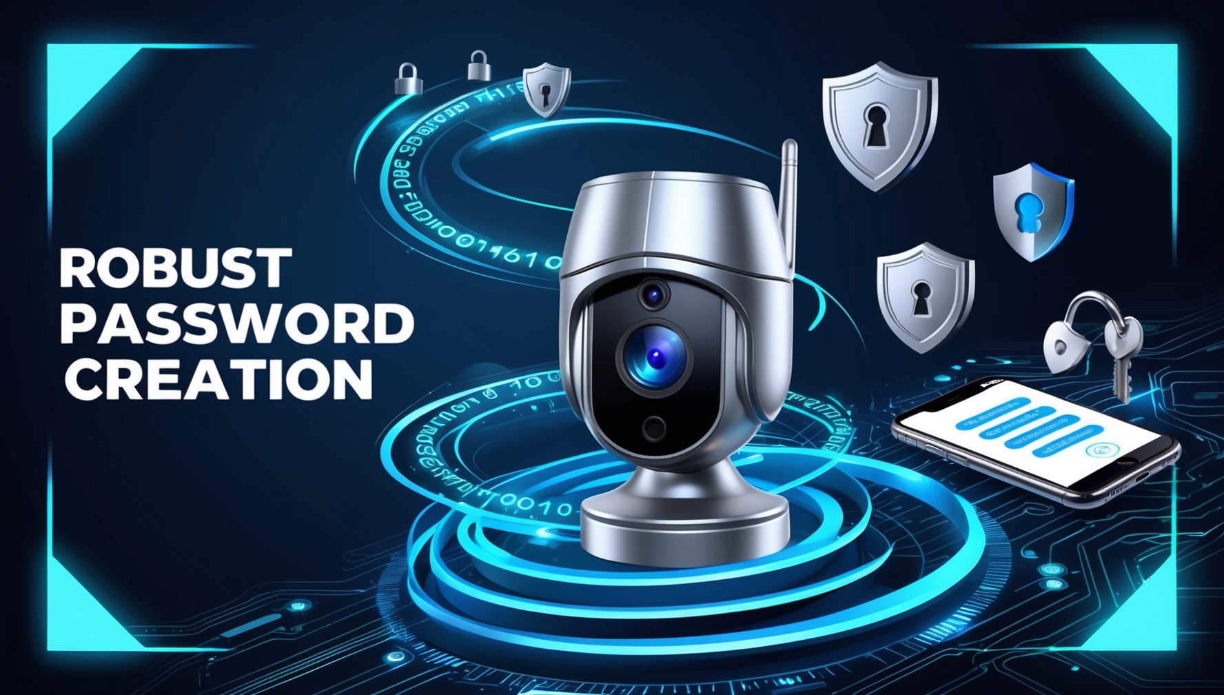 Kültéri kamera rendszer jelszóvédelme kétfaktoros hitelesítéssel és titkosítási elemekkel